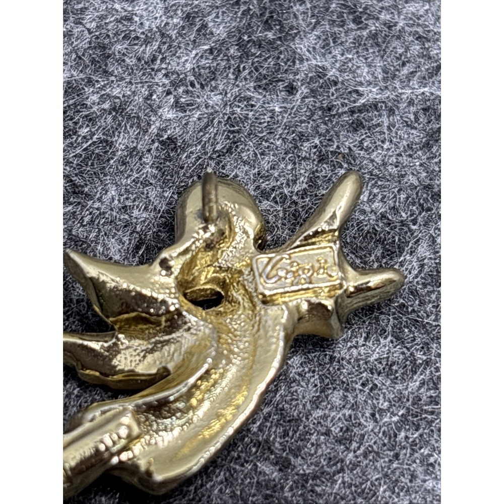 Liz Claiborne (LC) Two Tone Angel Brooch & Gigi Gold Tone Lapel Pin Vintage - Picture 12 of 14